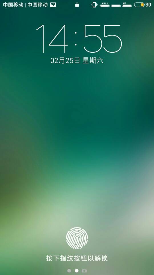 上面的小锁和下面的那个指纹提示,有没有买过的同学发下这个锁屏壁纸
